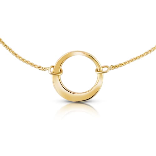yellow gold ring necklace